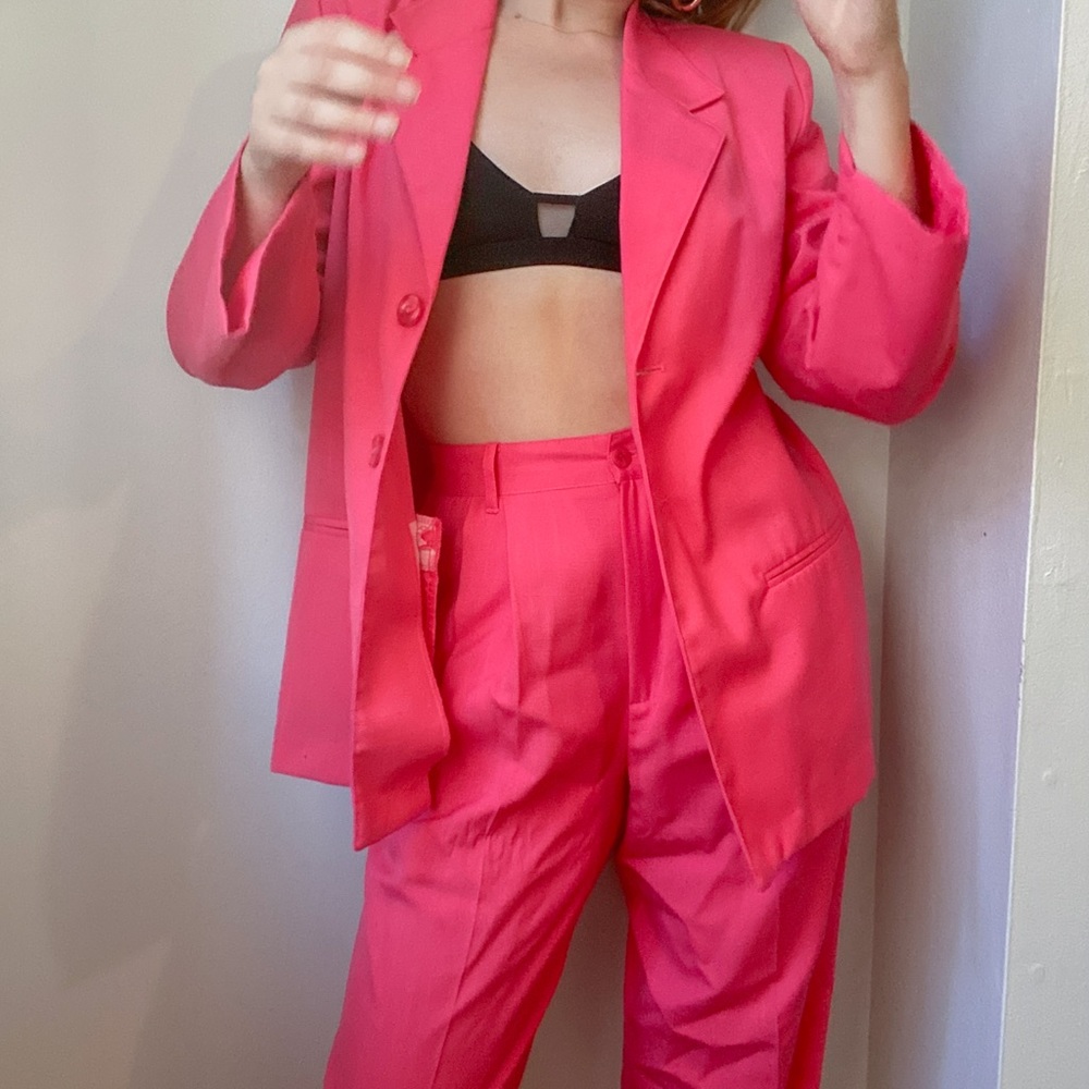 Vintage Two Piece Pink Pantsuit